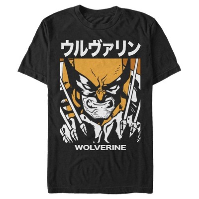 Men's Marvel: Deadpool & Wolverine Canine Superhero T-shirt - Black