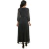 Harlow & Rose Womens 3/4 Sleeve V-Neck Maxi Dress with Gathering - 3 of 3