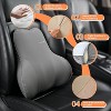 Coverado Leather Lumbar Support Pillow for Office Chair, Cars, Sofa with Detachable Memory Foam Back Support Pillow - 3 of 4