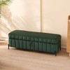 NicBex Elegant Velvet Ottoman Bench with Lattice Sides & Metal Legs,Upholstered Storage Ottoman for Bedroom,Entrance - 4 of 4