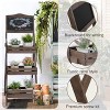 Artloge Vintage A Frame Chalkboard FreeStanding Fold Sign Board Bookshelf with 3 Display Shelves Plant Stand - 4 of 4