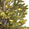 Nearly Natural 2.17-ft Pine Natural Look-in Artificial Christmas Tree with 35 Warm White Lights in Rustic Metal Planter - image 4 of 4