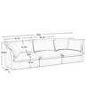 NicBex Couches for Living Room 3 Seater Deep Seat Comfy Sofa Couch Modern Corduroy Upholstered Slipcovered Sofa Couch, Cream - 3 of 4