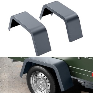Trailer Fenders, Single Axle Trailer Fenders - 2 Pack Heavy Duty Steel Fenders Fit 14"-16" Tires for Car Hauler/Cargo/Landscape/Utility Trailers - 1 of 4