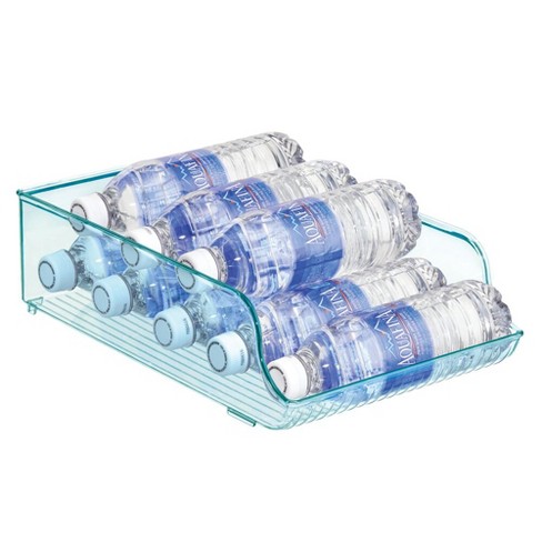 Mdesign Plastic Water Bottle Tray Storage Rack And Dispenser - Sea