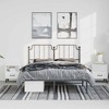 vidaXL Full Metal Bed Frame with Headboard, Sturdy Steel, Black, No Mattress - 3 of 4