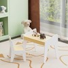 ORRD Kids Wooden Table and Chair Set – White + Natural, Ages 2–8 - 2 of 4