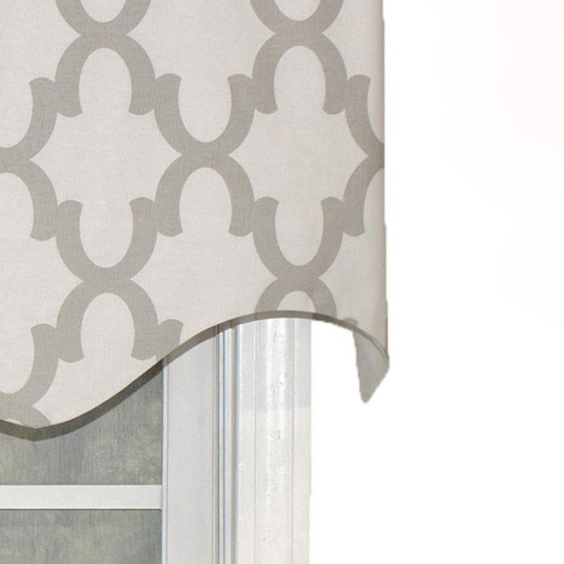 Ogee Style All Season Regal 3" Rod Pocket Valance 50" x 17" Gray by RLF Home, 3 of 5