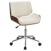 TiramisuBest Beige Upholstered Swivel Office Chair: Comfortable & Adjustable - 2 of 4