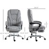 Polyester Reclining Swivel Massage Office Chair with Adjustable Height, Footrest, 6-Point Vibration and Heat - 3 of 4