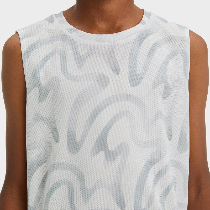 Boys&#39; Athletic Sleeveless T-Shirt - All In Motion™ White, 3 of 4