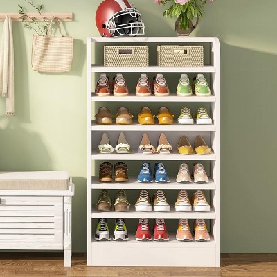 Hommoo 7-Tier Tall Shoe Rack White