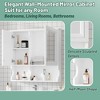Sapphtopaz Modern Wall Mounted Bathroom Cabinet with Doors & Mirror Medicine Cabinet with Adjustable Shelf Over The Toilet Storage Cabinet - 2 of 4