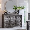 SinCiDo 9 Drawers Dresser for Bedroom, Farmhouse 55″ Wide Tall Dressers w/Roman Column - 2 of 4