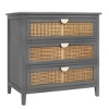 ORRD Natural Rattan 3-Drawer Cabinet |  Insect-Proof | Breathable American Furniture for Bedroom & Living Room,Green - 3 of 4