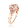 Ross-Simons 3.40 Carat Morganite Ring With Diamond Accents in 14kt 2-Tone Gold - 3 of 4