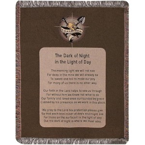 Manual Woodworkers and Weavers Coal Miner's Prayer Tapestry Throw Blanket 50"x60", Cotton, Inspirational Tribute and Decorative Accent - 1 of 3