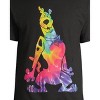 Seven Times Six Scooby-Doo Shirt Men's Tie-Dye Character Fill Large Graphic Print T-Shirt Black - 2 of 4
