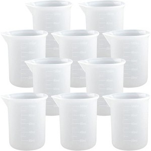 JDICTION 10 Pcs 100ml Silicone Measuring Cups For Resin Glue Mixing, Non-Stick Toning Cups For DIY Jewelry Craft - 1 of 4