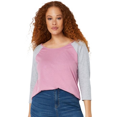 Ellos Women's Plus Size Blouson Sleeve Sweatshirt Tunic Dress, 10/12 -  Heather Grey : Target