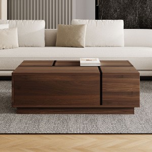 NicBex 47.2" Rectangular Coffee Table with 2 Hidden Storage,End Table with 2 Drawers,Sliding Top Side Table,Center Table for Living Room - 1 of 4