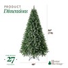 Home Heritage 1-1.75" Artificial Christmas Tree Base Rotating Metal Stand with Cascade Quick Set 7 Foot Pre-Lit Artificial Christmas Tree - 3 of 4