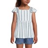 Lands' End Kids Pattern Smocked Tank Top - 2 of 3