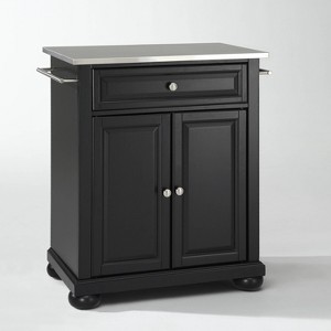 Alexandria Stainless Steel Top Portable Kitchen Island/Cart - Crosley - 1 of 4