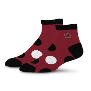 NCAA South Carolina Gamecocks Big Dot Fuzzy Sleep Soft Socks - 1 of 3