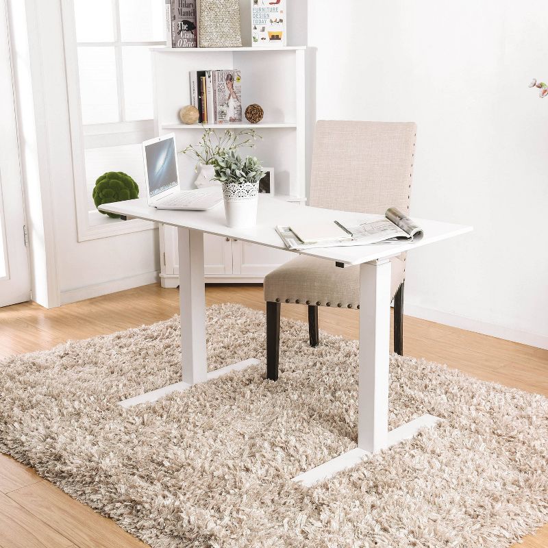 Baron Contemporary Adjustable Office Stand Up Table Small White - HOMES: Inside + Out, 3 of 6