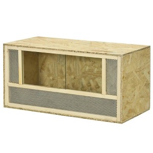 Resenkos Wooden Reptile Terrarium with Sliding Door for Chameleon, Lizard, Snake, Frog, Turtle Beige - 1 of 1