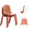 FONTOI Accent Chair, 4PCS Modern Dining Chair with Unupholstered, Kitchen Dining Room Chairs with Armless, Orange, 21.26"*20.08"*33.27" - 3 of 4