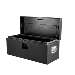 GustoWave Black Steel Truck Bed Tool Box Storage Chest, Weatherproof Trailer Tool Storage Organizer for Pickup, Truck Bed - 1 of 4