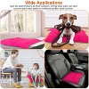 NPolar"4Pcs Soft Chair Cushion Pads 15.75x15.75x2.37in with Tie-On Straps for Home, Office & Travel"BrownGrey&Red - 4 of 4