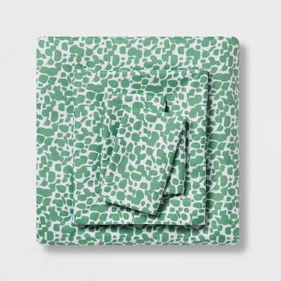 Green dots Linen Napkins - Deep green- Set of 2