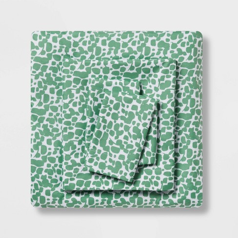 Twin twin Xl Printed Microfiber Sheet Set Green Dot Room