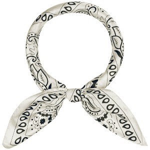 Elerevyo Women's Paisley Satin Square Scarf - 1 of 4