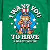 Boys' - Garfield - Want You To Have A Happy Fourth Short Sleeve Graphic T-Shirt - 2 of 4