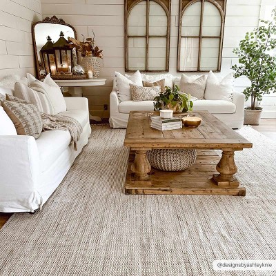 Gowan Beige and Cream Flat Woven Polyester Area Rug 7'9" x 10'