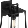 Possini Euro Design Jersey 17" High Modern Outdoor Wall Light Fixture Mount Porch House Exterior Weatherproof Matte Black Metal Clear Glass Shade - 3 of 4