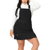 Women's Plus Size Fashion Ripped Hem Side Pockets Denim Suspender Mini Sundresses - Agnes Orinda - 2 of 4