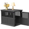 Gulches Furniture-Style 2-in-1 Pet Crate and Side Table Lockable Gate, Optimal Viewing/Airflow, Effortless Setup and Sturdy Build - 3 of 4