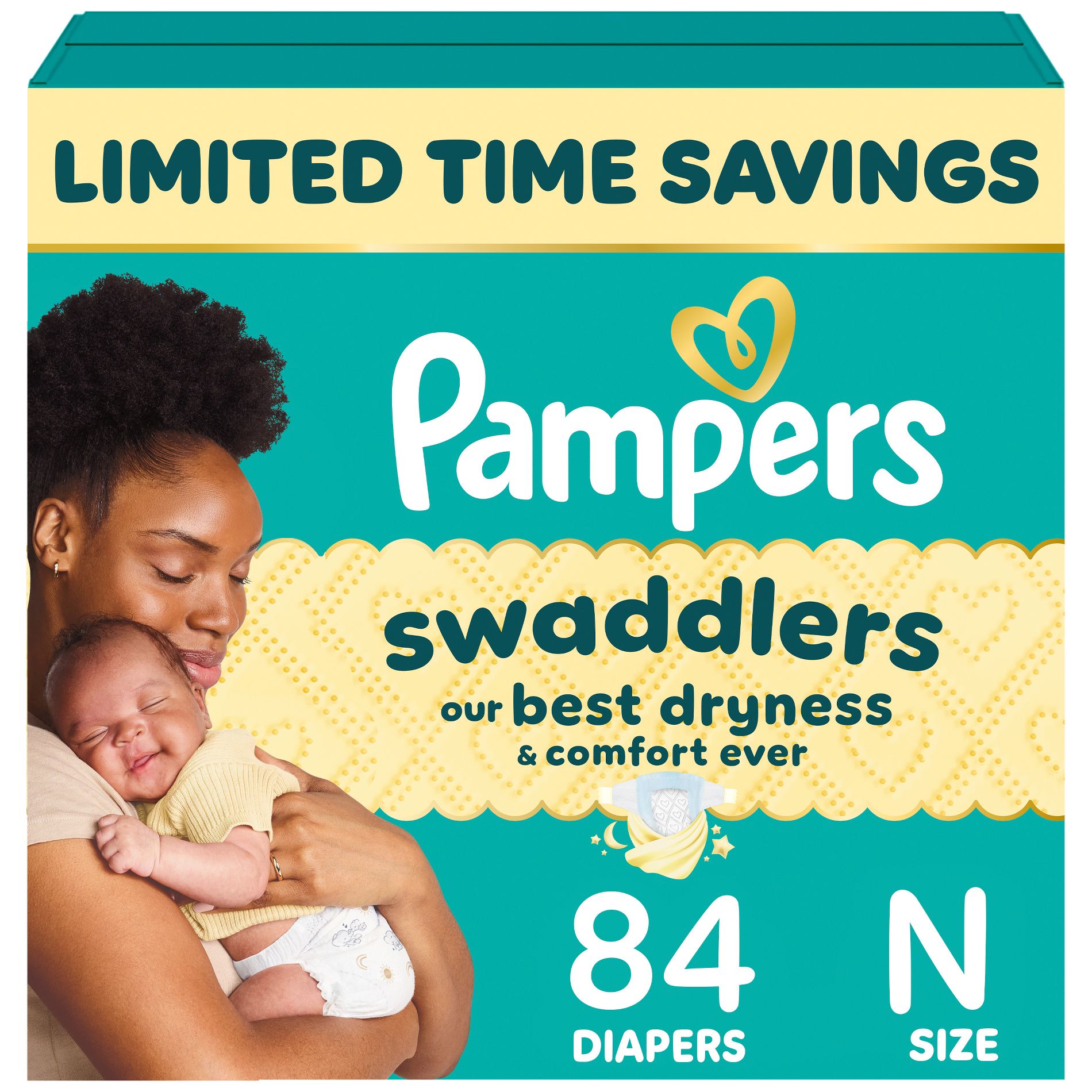 Pampers Swaddlers Sensitive Disposable Diapers - Size 0 - 84ct