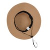 Anna-Kaci Wide Brim Straw Sun Hat with Black Ribbon Bow Adjustable Chin Strap Inner Sweatband for Outdoor and Travel Use - 4 of 4