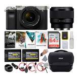 Sony Alpha a7C Mirrorless Camera (Silver) Bundle with FE 28-60mm and 50mm Lens