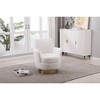 CAVINAS Swivel Barrel Chair with Gold Base,360° Rotating Accent Chair,Reading Chairs for Living Room & Bedroom,300LB Capacity - 2 of 4
