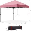 10 x 10 Pop Up Canopy, Beach Tent 3 Adjustable Heights, Easy Up Sun Shade w/ Wheeled Carry Bag, Outdoor Portable Shelter for Events, Parties, Camping - 3 of 4