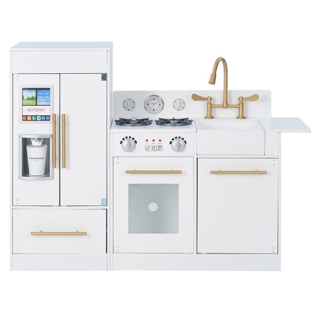 Teamson Kids Little Chef Charlotte Modern Play Kitchen - White/Gold