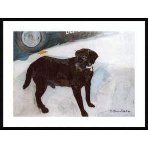 Amanti Art 41" x 31" Rex in The Morning at The Used Car Lot by Brenda Brin Booker Wood Framed Wall Art Print : Modern Lithograph - 1 of 4