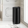 EcoSummer 8 Gal Stainless Steel Step-On Trash Can with Soft-Close Lid, Removable Inner Bucket for Kitchen & Office. - 2 of 4